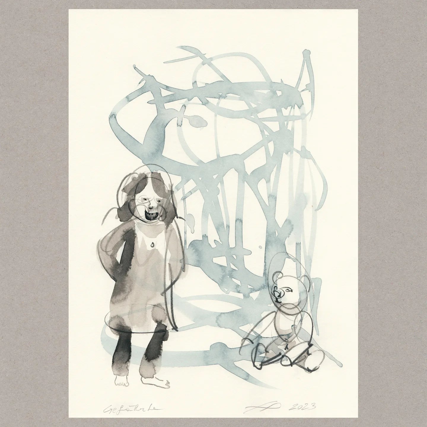 Gefährte, Zeichnung, 29,6x21 cm