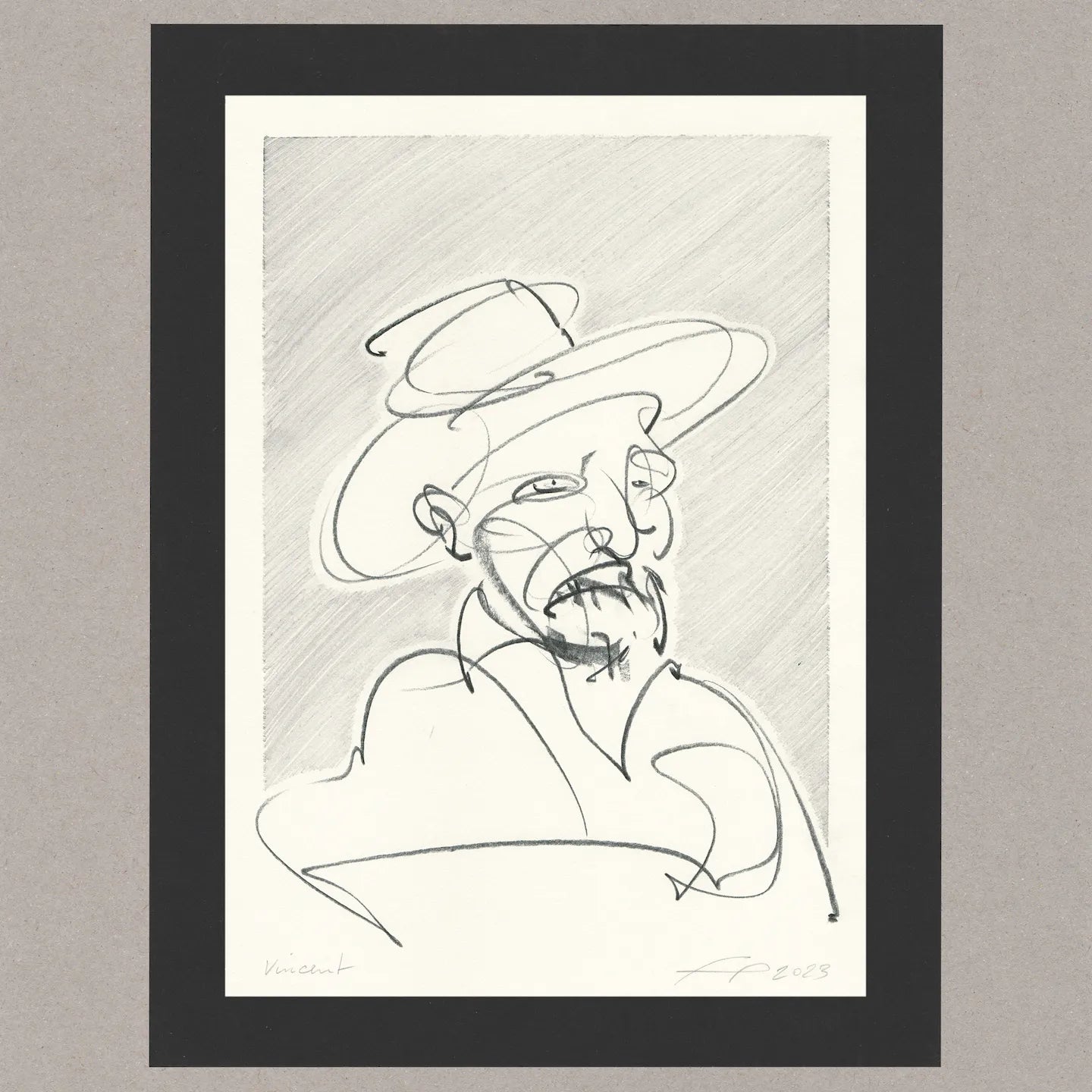 Vincent, Zeichnung (kaschiert), 29,6x21 cm