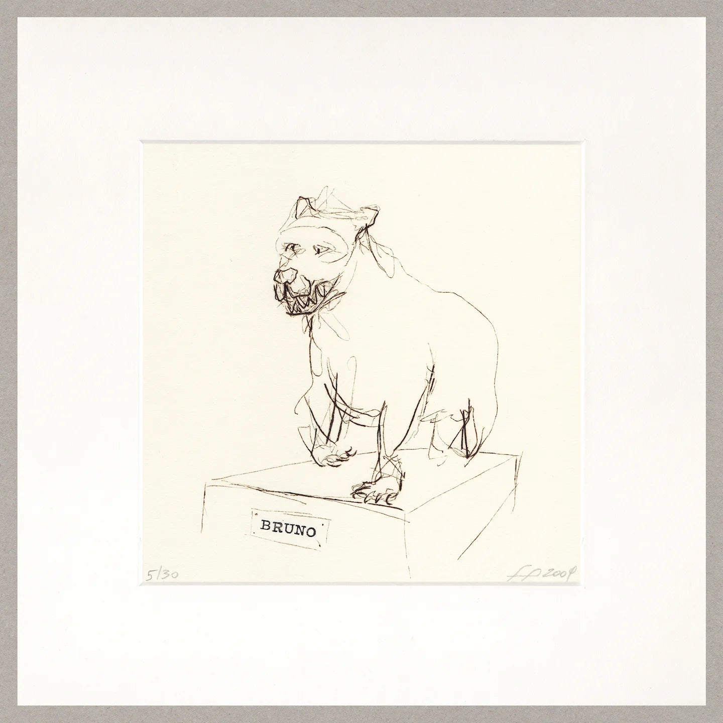 Bruno, Radierung, 21x21 cm, Limitierte Auflage