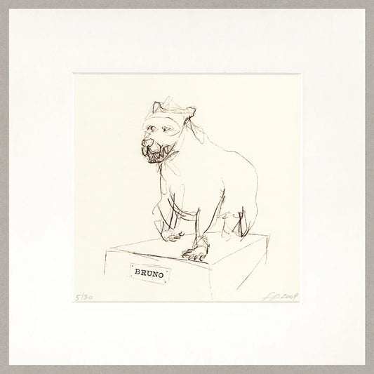 Bruno, Radierung, 21x21 cm, Limitierte Auflage
