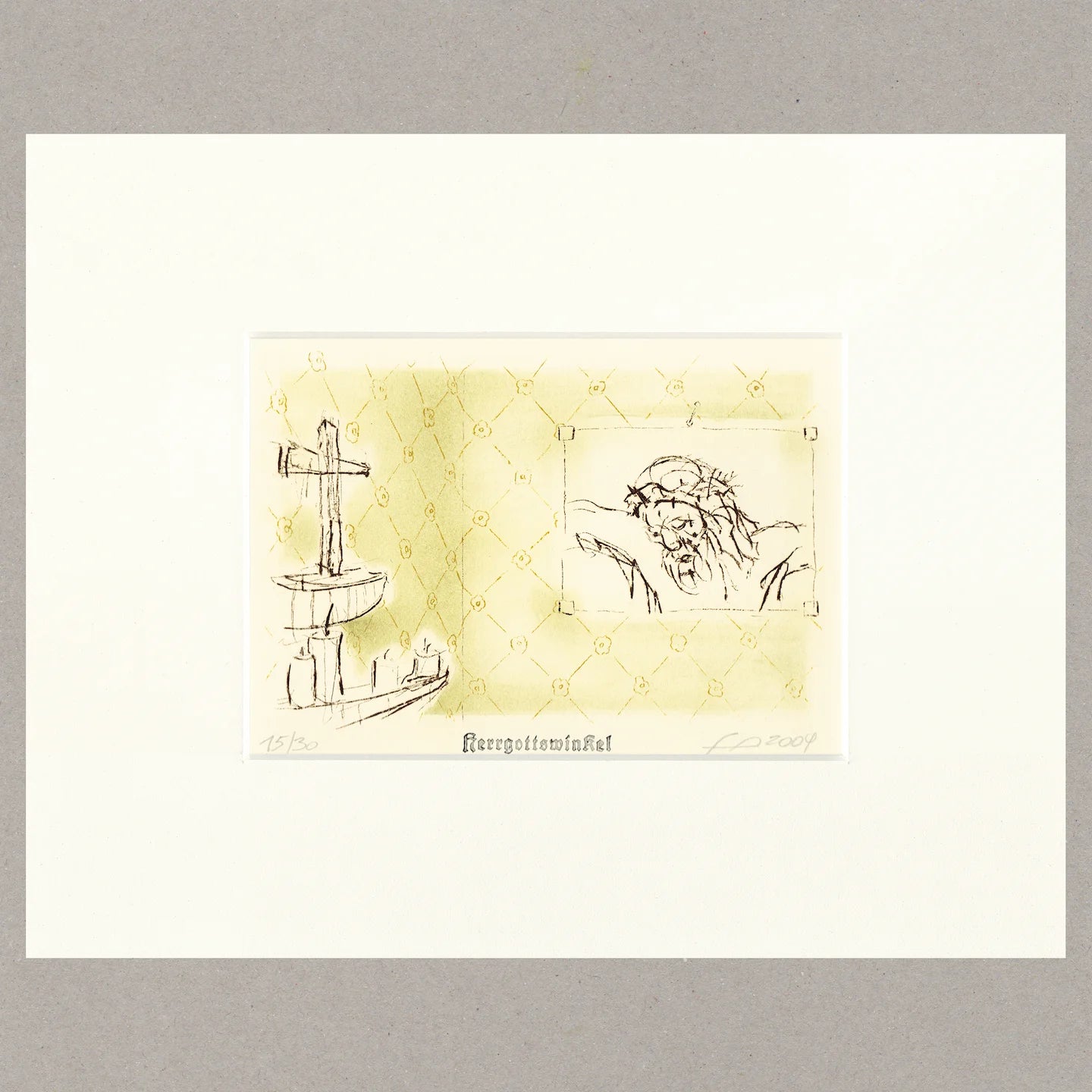 Herrgottswinkel, Radierung, 14,8x21 cm, Limitierte Auflage