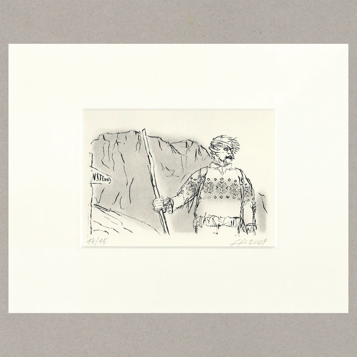 Traunstein, Radierung, 14,8x21 cm, Limitierte Auflage