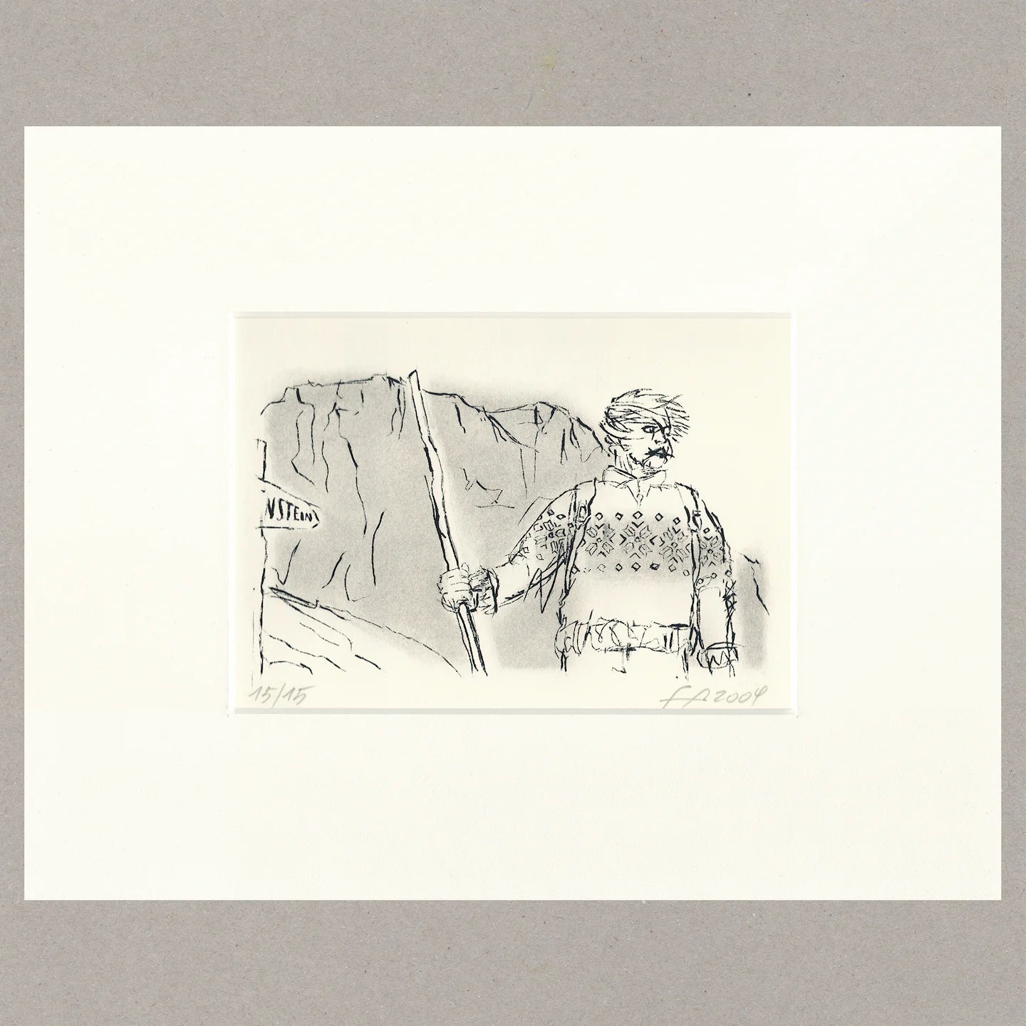 Traunstein, Radierung, 14,8x21 cm, Limitierte Auflage