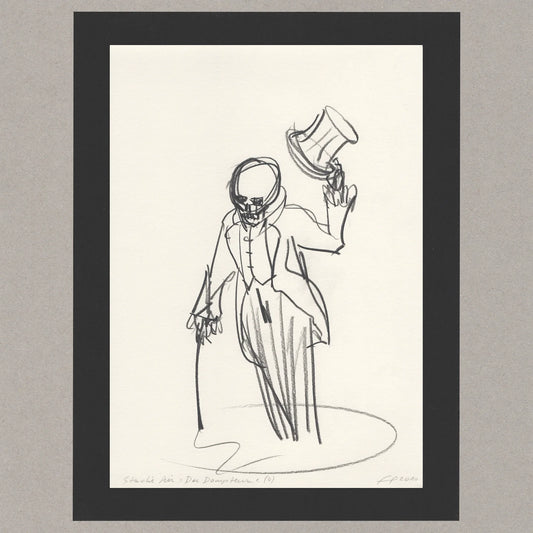 Der Dompteur (Studie), Zeichnung (kaschiert), 29,6x21 cm