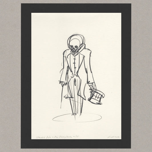 Der Dompteur (Studie), Zeichnung (kaschiert), 29,6x21 cm