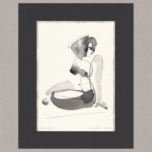 Female (Serie), Zeichnung (kaschiert), 15,4x11 cm