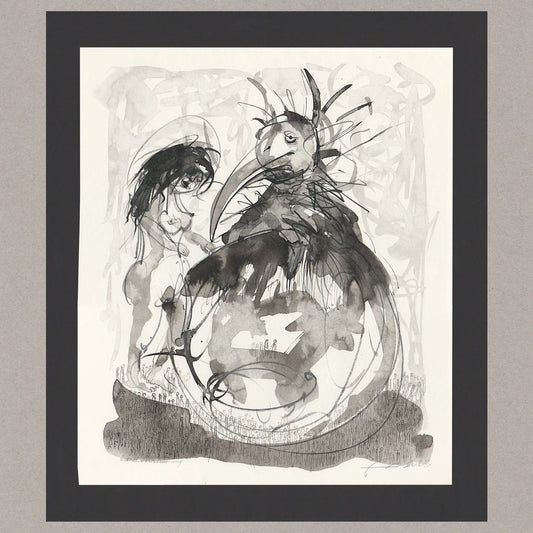 Landverschiebung, Zeichnung (kaschiert), 31,7x27 cm