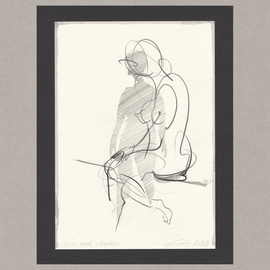 Line and shadow, Zeichnung (kaschiert), 21x14,8 cm
