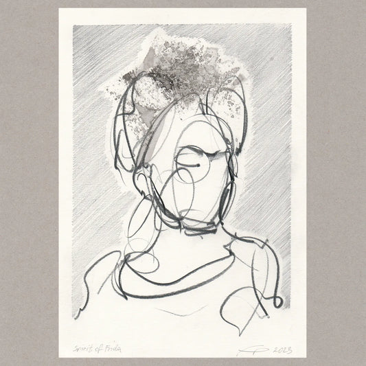 Spirit of Frida, Zeichnung, 21x14,8 cm