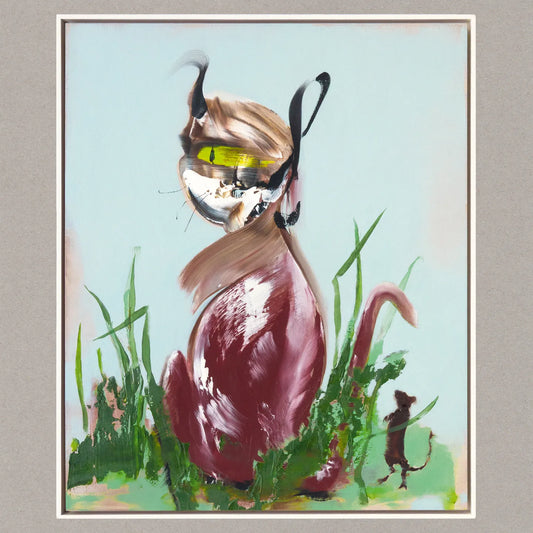 Hot cat, Ölgemälde, 49,3x40,6 cm